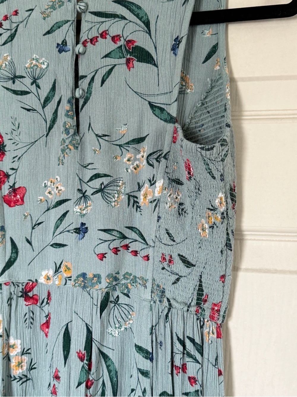 Fat Face Dress Floral Sleeveless Light Teal Blue Stretch Medium - Picture 8 of 13